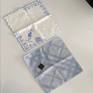 Burberry and Wedgwood Blue Hand towels Duo